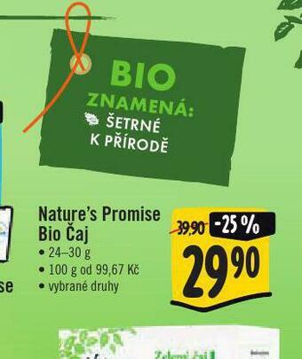 Jip Bio čaj nabídka