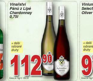 Lidl Vinařství pánů z lipé chardonnay nabídka