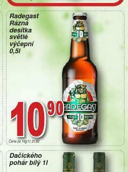 Lidl Pivo radegast rázná 10 nabídka