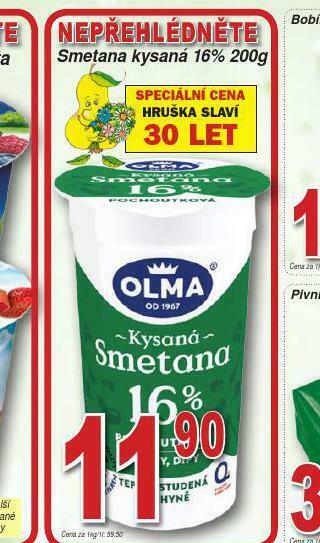 Lidl Olma smetana kysaná nabídka
