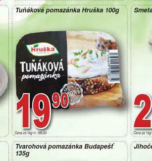 Lidl Tuňáková pomazánka hruška nabídka