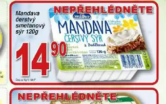Hruška Mandava čerstvý smetanový sýr nabídka