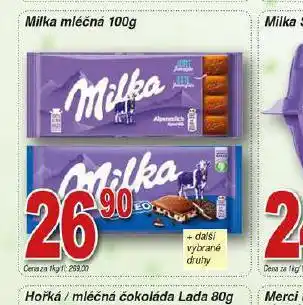 Hruška Milka mléčná nabídka