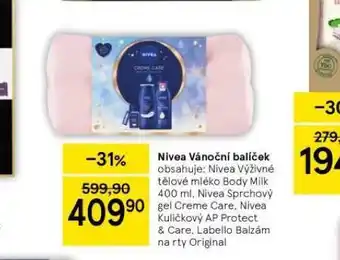 Tesco Nivea vánoční balíček nabídka