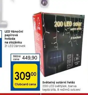 Tesco Světelný solární řetěz nabídka