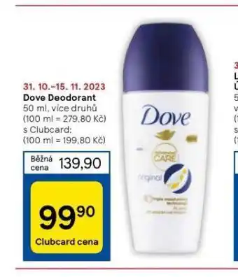 Tesco Dove deodorant nabídka