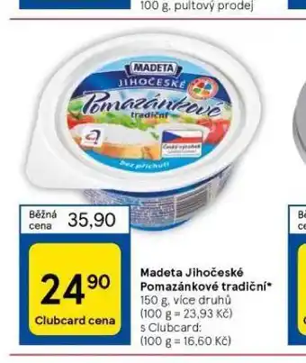Tesco Madeta jihočeské pomazánkové tradiční nabídka