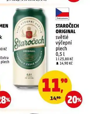 Penny Market Pivo staročech nabídka