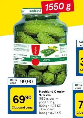 Tesco Machland okurky 9-12 cm nabídka