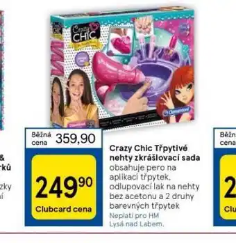 Tesco Crazy chic třpytivé nehty zkrášlovací sada nabídka