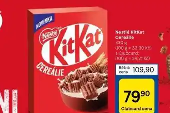 Tesco Nestlé kitkat cereálie nabídka