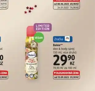 dm drogerie Balea deo & body sprej nabídka