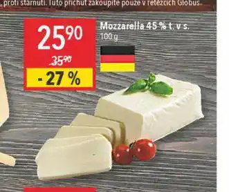 Globus Mozzarella sýr nabídka