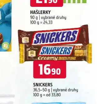 Terno Snickers nabídka