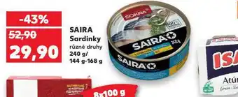 Kaufland Saira sardinky nabídka