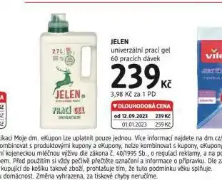 dm drogerie Jelen univerzální prací gel nabídka