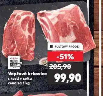 Kaufland Vepřová krkovice s kostí nabídka