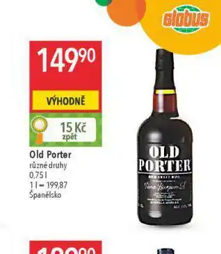 Globus Old porter nabídka