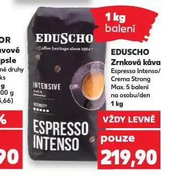 Kaufland Eduscho zrnková káva nabídka