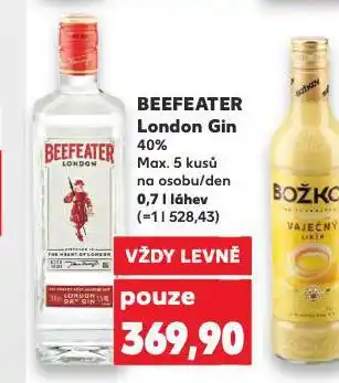 Kaufland Beefeater london gin nabídka