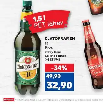 Kaufland Pivo zlatopramen 11 nabídka