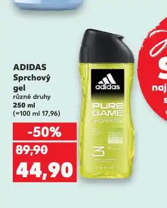 Kaufland Adidas sprchový gel nabídka