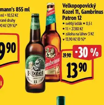 Albert Pivo velkopopovický kozel 11 nabídka
