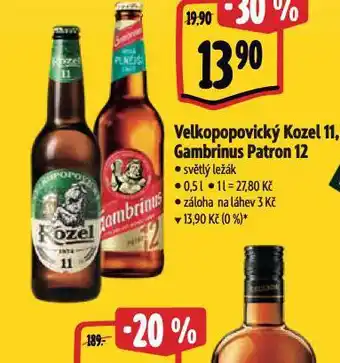 Albert Pivo velkopopovický kozel nabídka