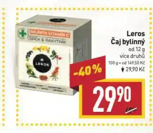 Billa Leros čaj nabídka