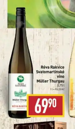 Billa Réva rakvice svatomartinské víno muller thurgau nabídka