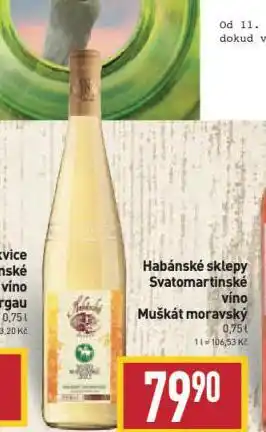 Billa Habánské sklepy svatomartinské víno muškát moravský nabídka