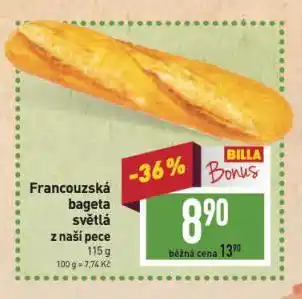 Billa Francouzská bageta nabídka