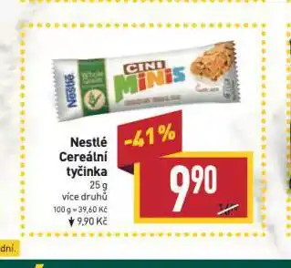 Billa Nestlé cereální tyčinka nabídka