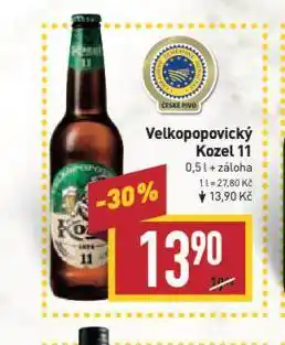 Billa Pivo velkopopovický kozel nabídka