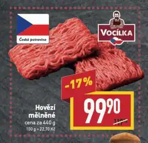 Billa Hovězí mělněné nabídka