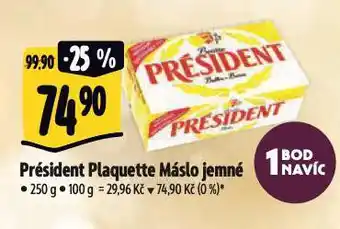 Albert Président plaquette máslo nabídka