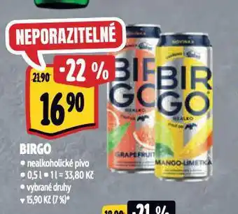 Albert Birgo nealkoholické pivo nabídka