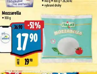 Albert Mozzarella sýr nabídka