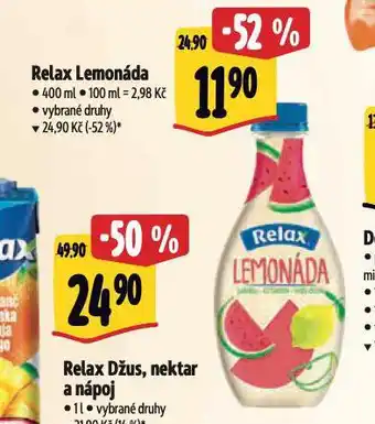 Albert Relax limonáda nabídka