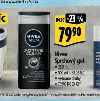Albert Nivea sprchový gel nabídka