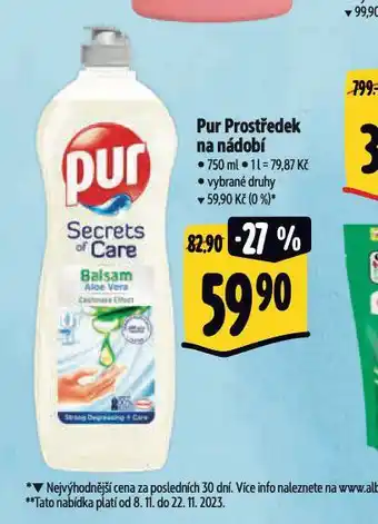 Albert Pur prostředek na nádobí nabídka