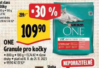 Albert Purina one granule pro kočky nabídka
