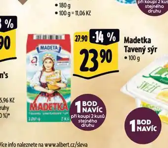 Albert Madetka tavený sýr nabídka