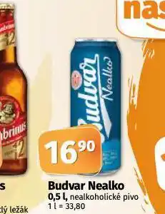Coop Pivo budvar nealko nabídka