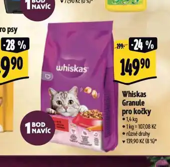 Albert Whiskas granule pro kočky nabídka