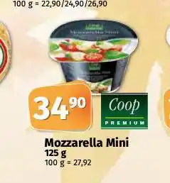 Coop Mozzarella mini nabídka