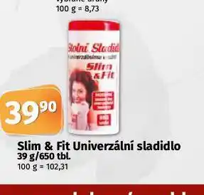 Coop Slim & fit univerzální sladidlo nabídka