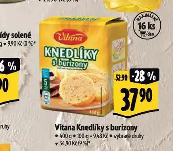 Albert Vitana knedlíky s burizony nabídka