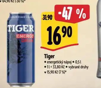 Albert Tiger energy drink nabídka