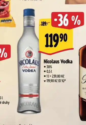 Albert Nicolaus vodka nabídka